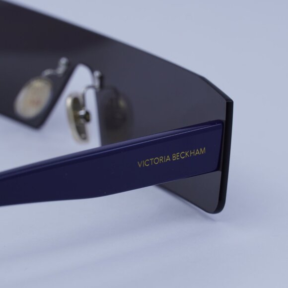 Victoria Beckham VB241S 414 Sunglasses Rimless Rectangle Frame, Grey Lenses - Picture 10 of 11